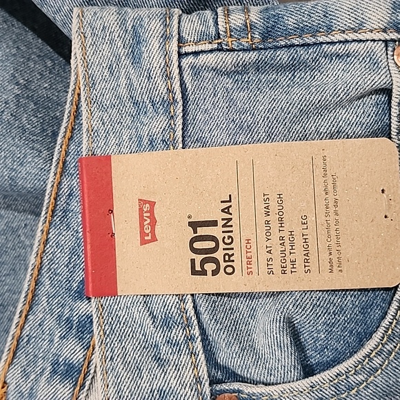 NWT Levi's Blue Straight Jeans 42x30 - Picture 5 of 13